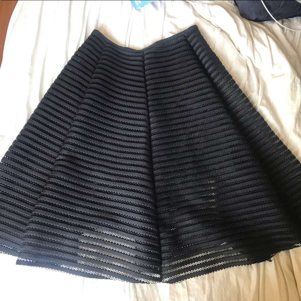 Black French Kiss Circle Skirt